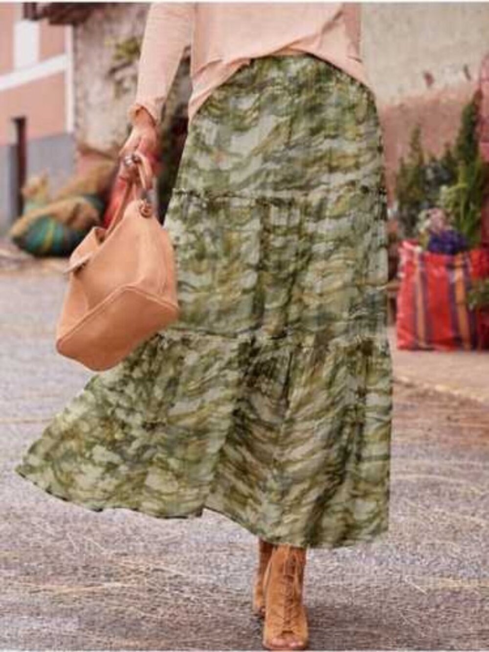 NWOT Anthropologie Silk Maxi Skirt